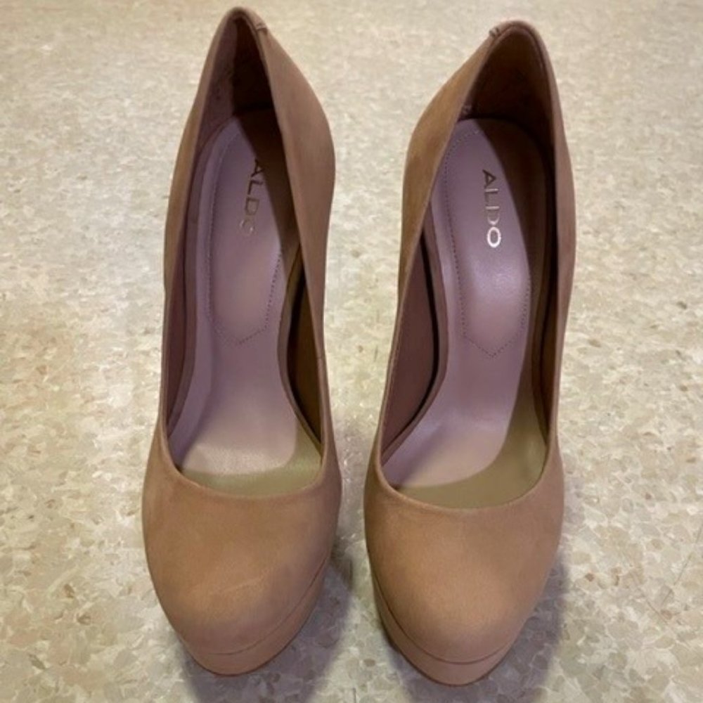 Aldo 'Kassandra' Womens Platform Pumps - Stiletto Heel - Biege - Size 5